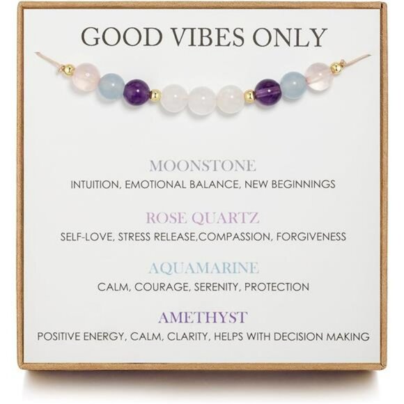 Moonstone bracelet for women positive energy new beginnings manifestation jewelr - Picture 1 of 7